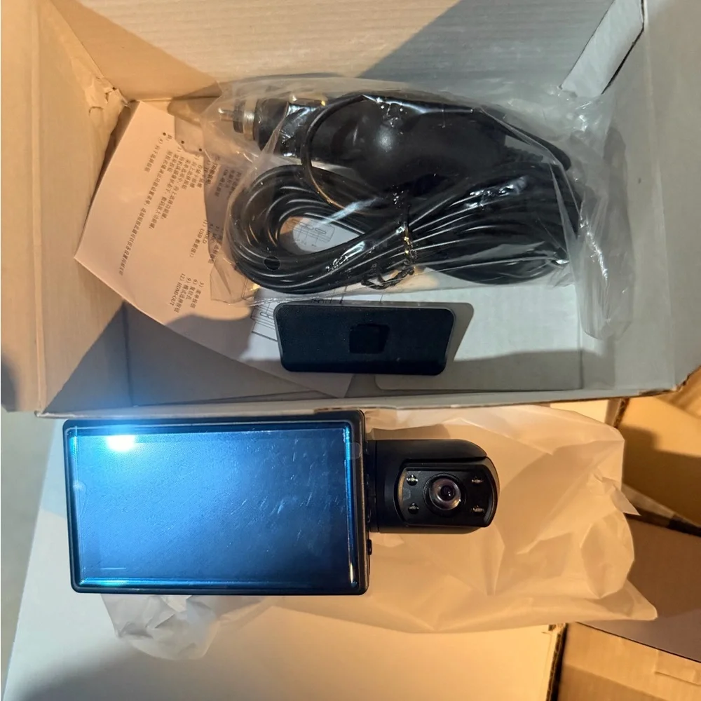 A68 Dual Lens Vehicle BlackBox DVR - Black